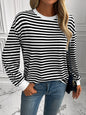 Ivy Lane Striped Round Neck Long Sleeve Sweatshirt